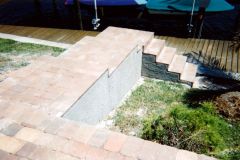 paver walkway to boat dock including steps