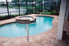 brick paver swimming pool deck work