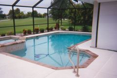 Swimming pool renovation, raised spa, coping and pool interior surface
