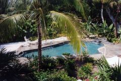 Custom water feature and pool interior