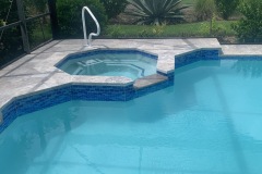 spa tile, travertine, interior, coping