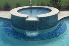 Tile spa and spillover