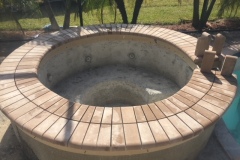 brick coping on spa