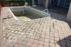 deck and pool under construction