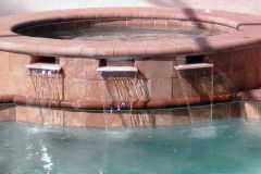 spa with water feature