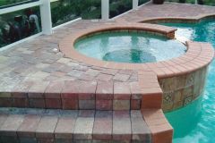 spa, coping, brick paver deck, complete pool renovation