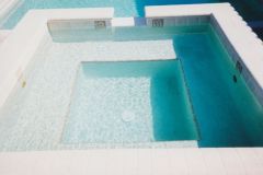 large new raised spa added to swimming pool