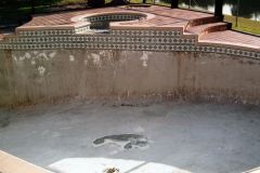 spa addition, new tile, brick paver deck, mosaic, tile, new pool interior surface